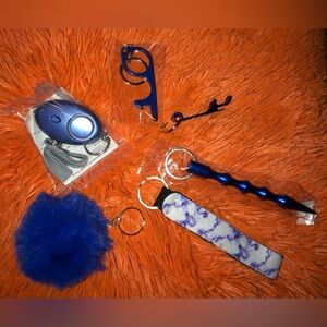 Self defense keychain color: blue 6 pieces included